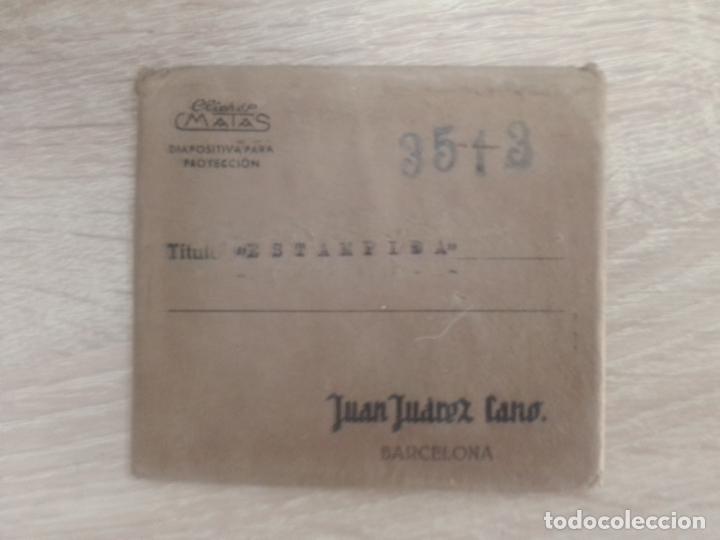 Cine: Cine. Diapositiva para proyecci&oacute;n MATAS, Palma de Mallorca. Pel&iacute;cula Estampida