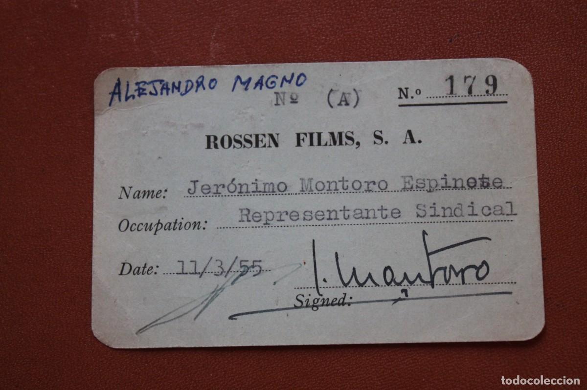 Cine: TARJETA RODAJE ALEJANDRO MAGNO - Foto 1