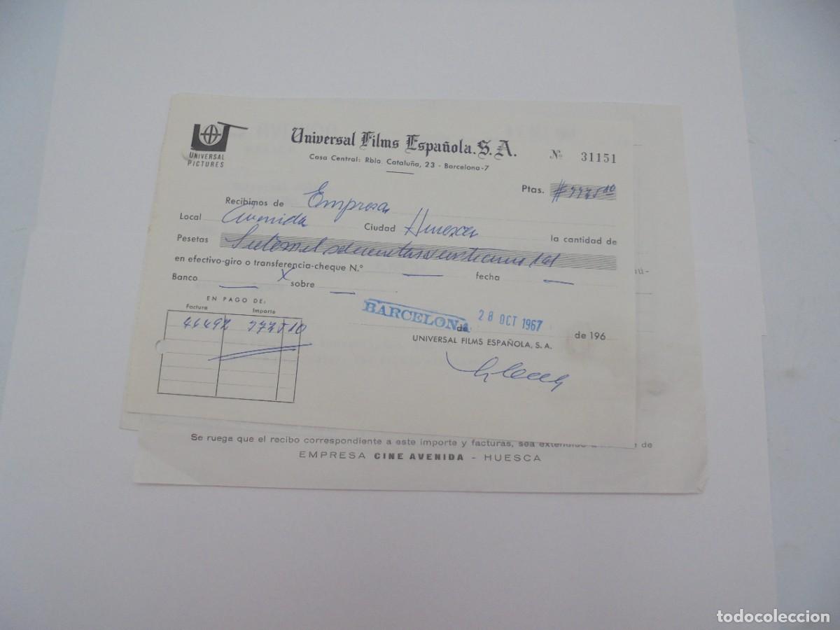Cinema: HUESCA. CINE AVENIDA. UNIVERSAL FILMS ESPA&Ntilde;OLA. S.A. 1967. FACTURAS POR TEXAS.
