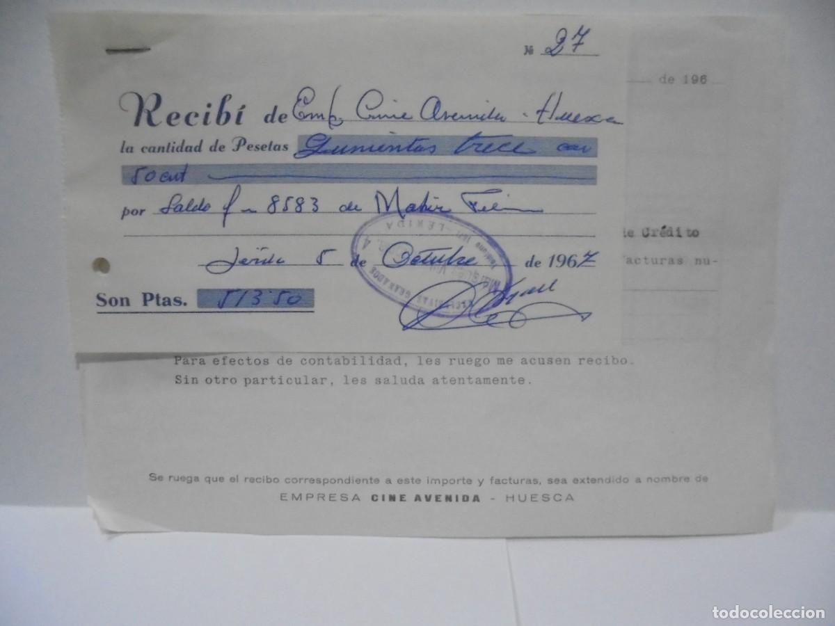 Cinema: HUESCA. CINE AVENIDA. MAHIER FILMS. 1967. FACTURAS POR UN DIA DE CAMPO.