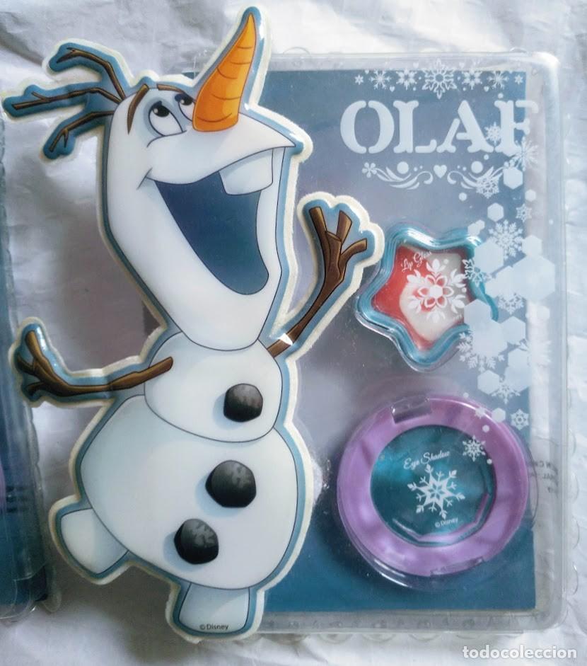 Cine: Frozen. Disney. Lote dos Bl&iacute;ster maquillaje Olaf. Sobra ojos y brillo labios. 2013.