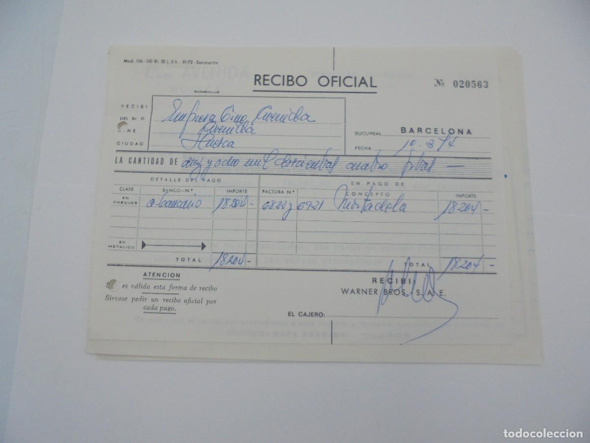 Cinema: HUESCA. CINE AVENIDA. WARNER BROS. 1973. FACTURAS POR MORTADELA.