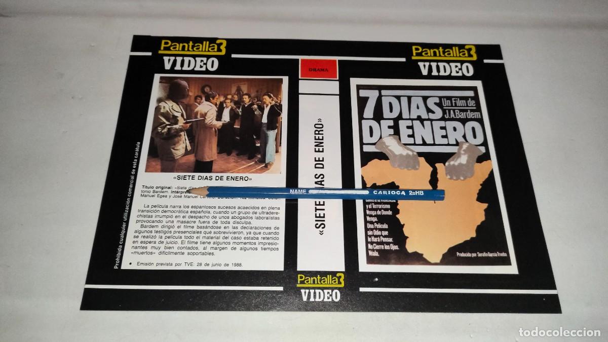 Cin&eacute;ma: CAR&Aacute;TULA VHS &bull; SIETE D&Iacute;AS DE ENERO (JUAN ANTONIO BARDEM)