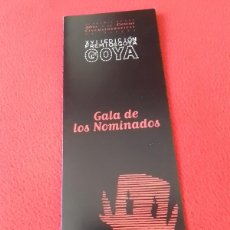 Cine: ANTIGUO DÍPTICO 2003 XVII EDICIÓN PREMIOS GOYA DE CINE GALA DE LOS NOMINADOS..GOYAS ACADEMIA ARTES..