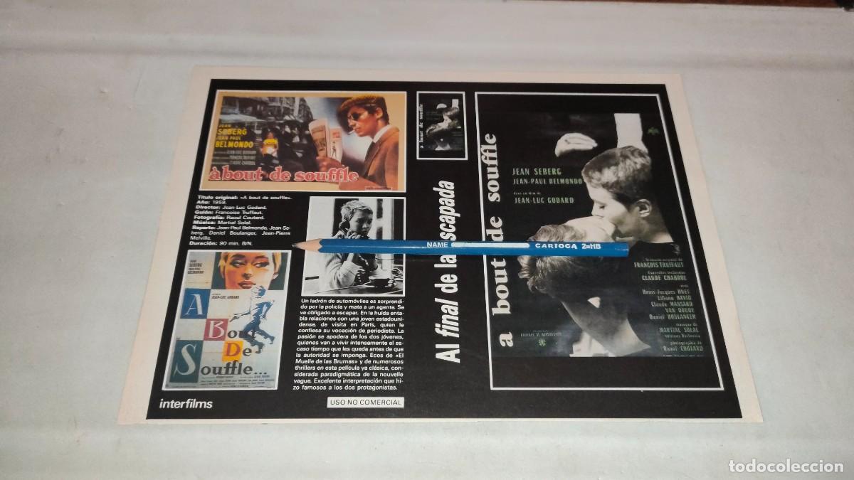 Cinema: CAR&Aacute;TULA VHS &bull; AL FINAL DE LA ESCAPADA (JEAN-LUC GODARD)