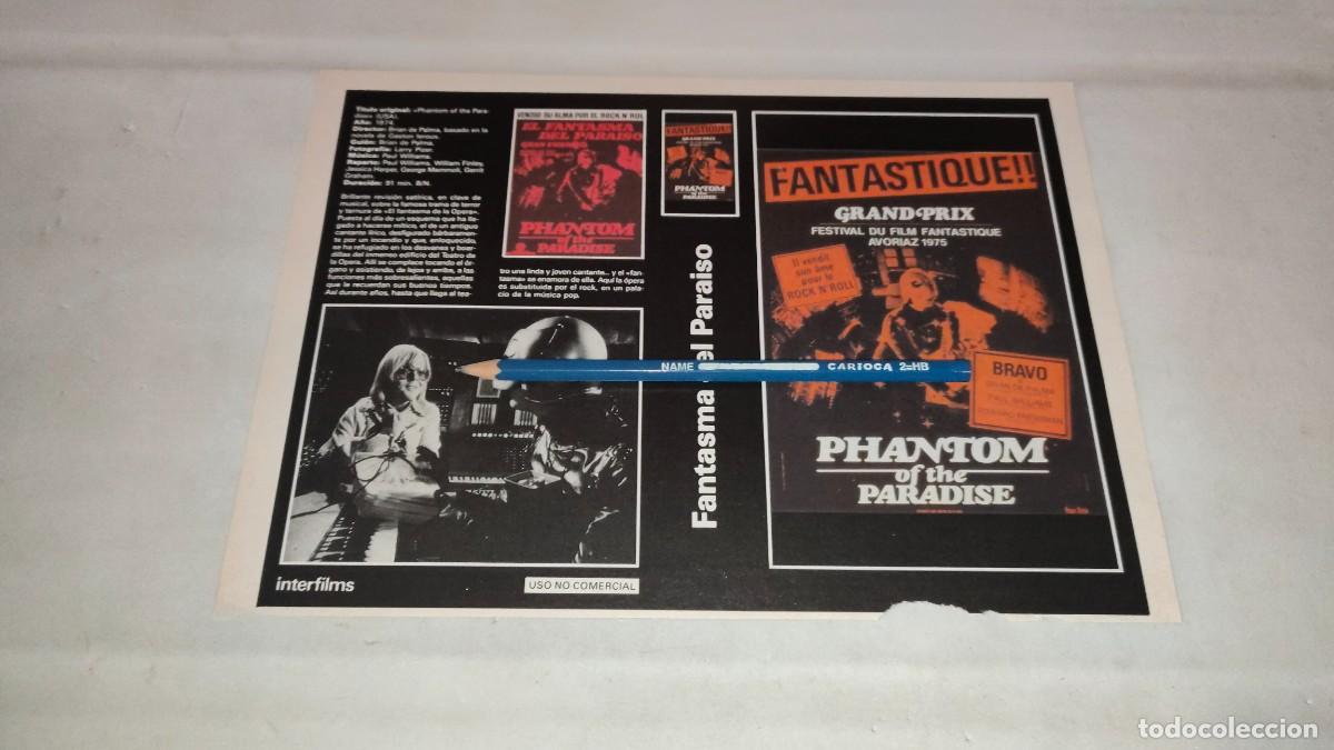 Cin&eacute;ma: CAR&Aacute;TULA VHS &bull; EL FANTASMA DEL PARA&Iacute;SO (BRIAN DE PALMA)
