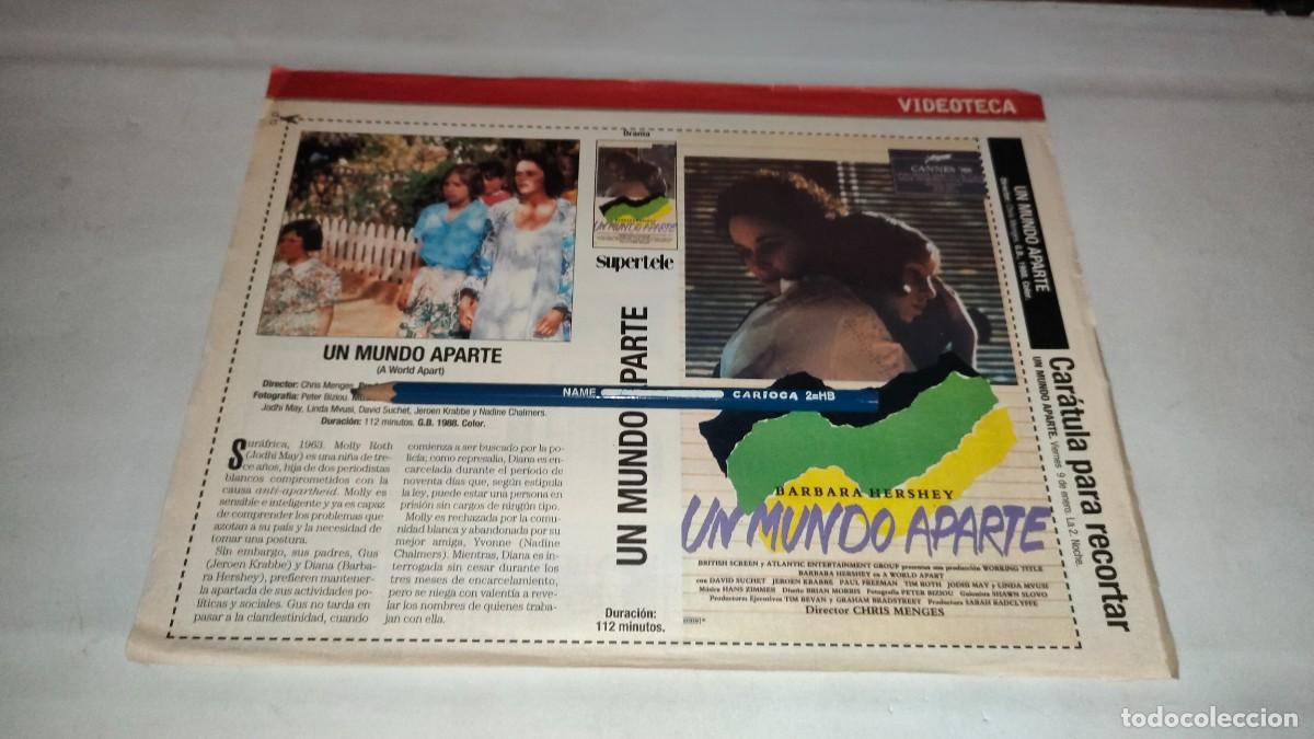 Cinema: CAR&Aacute;TULA VHS &bull; UN MUNDO APARTE (CHRIS MENGES)