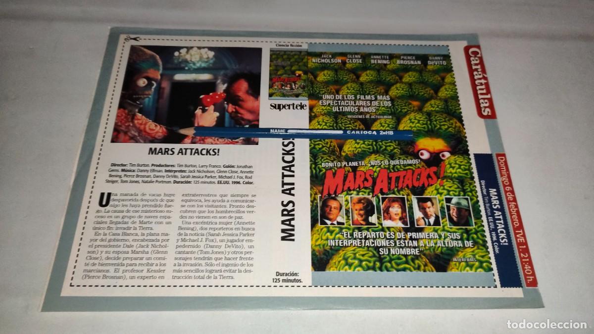Cine: CAR&Aacute;TULA VHS &bull; MARS ATTACKS (TIM BURTON) - Foto 1