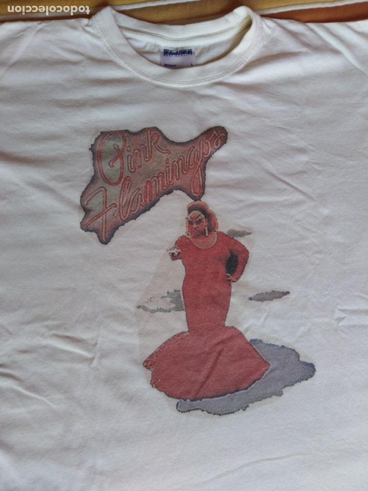 Cinema: Pink Flamingos (camiseta t shirt. talla L) Divine, John Waters. drag queen. 'Vivir desesperadamente'