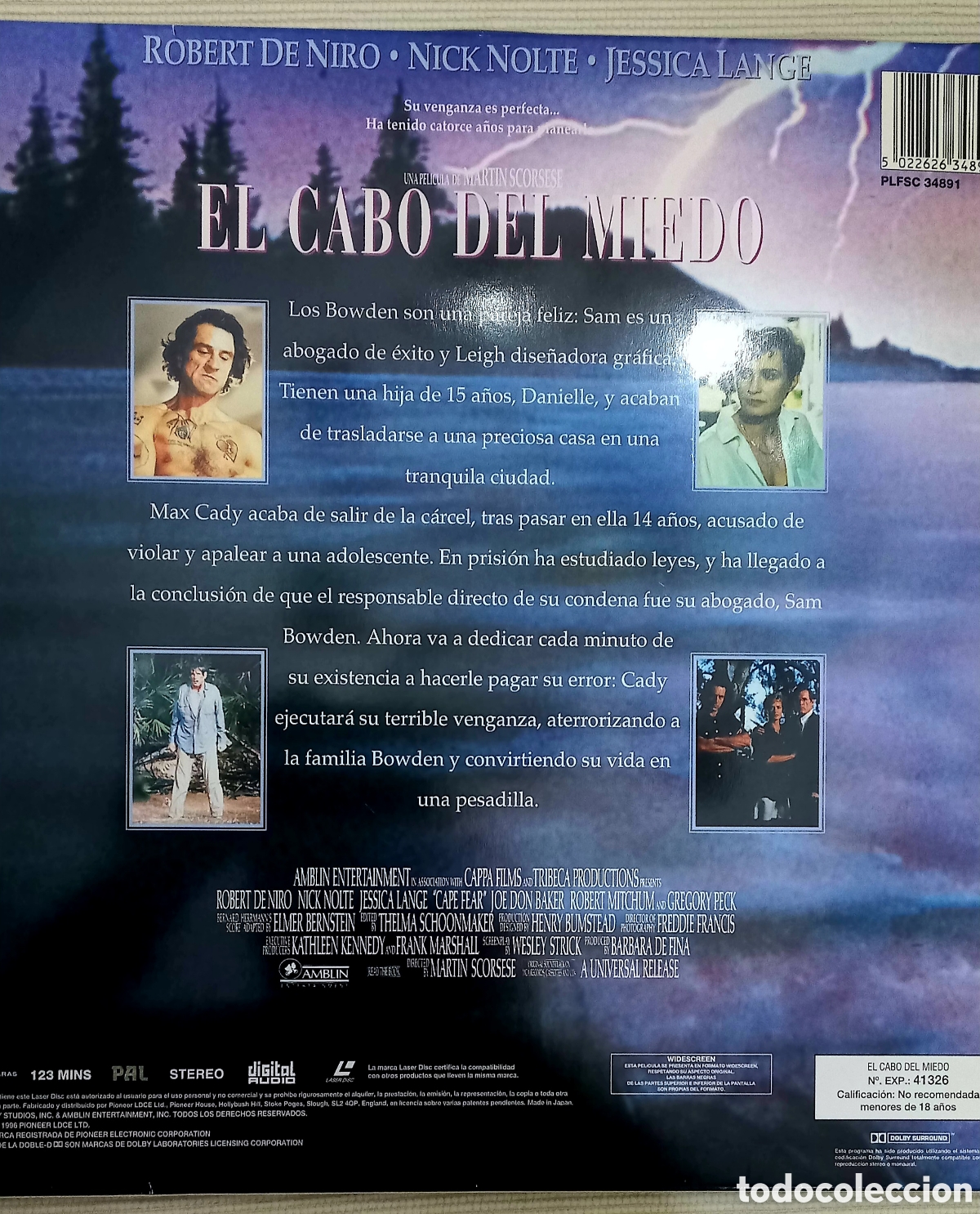 Cine: LASER DISC. EL CABO DEL MIEDO - Foto 2
