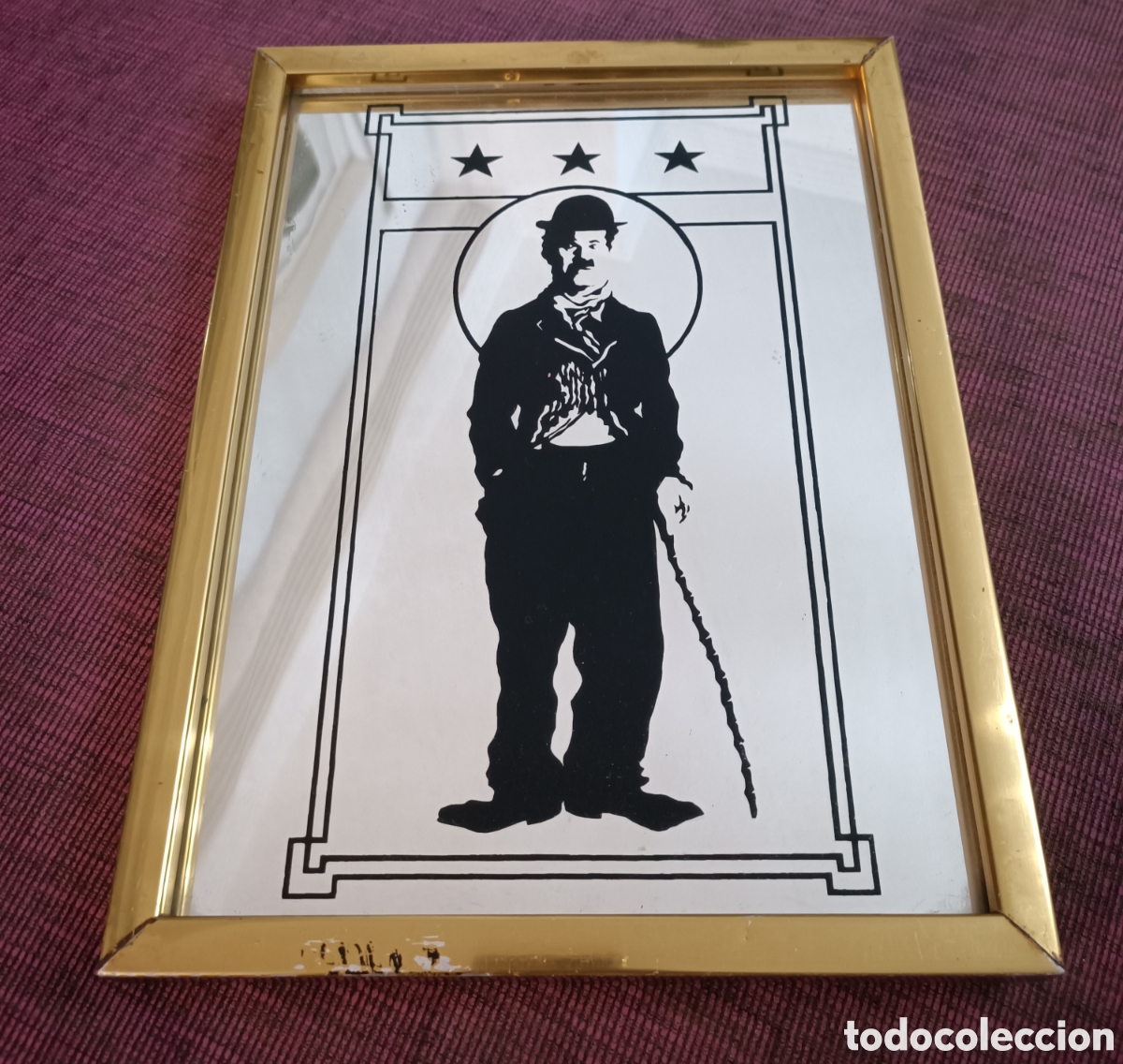 Cine: Cuadro espejo Charles Chaplin - Foto 1