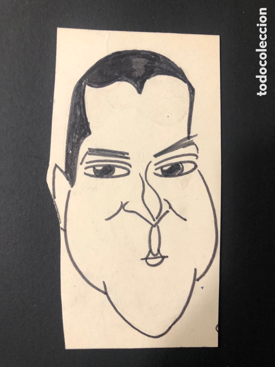 Cine: Dibujo caricatura original del escritor antonio Gala
