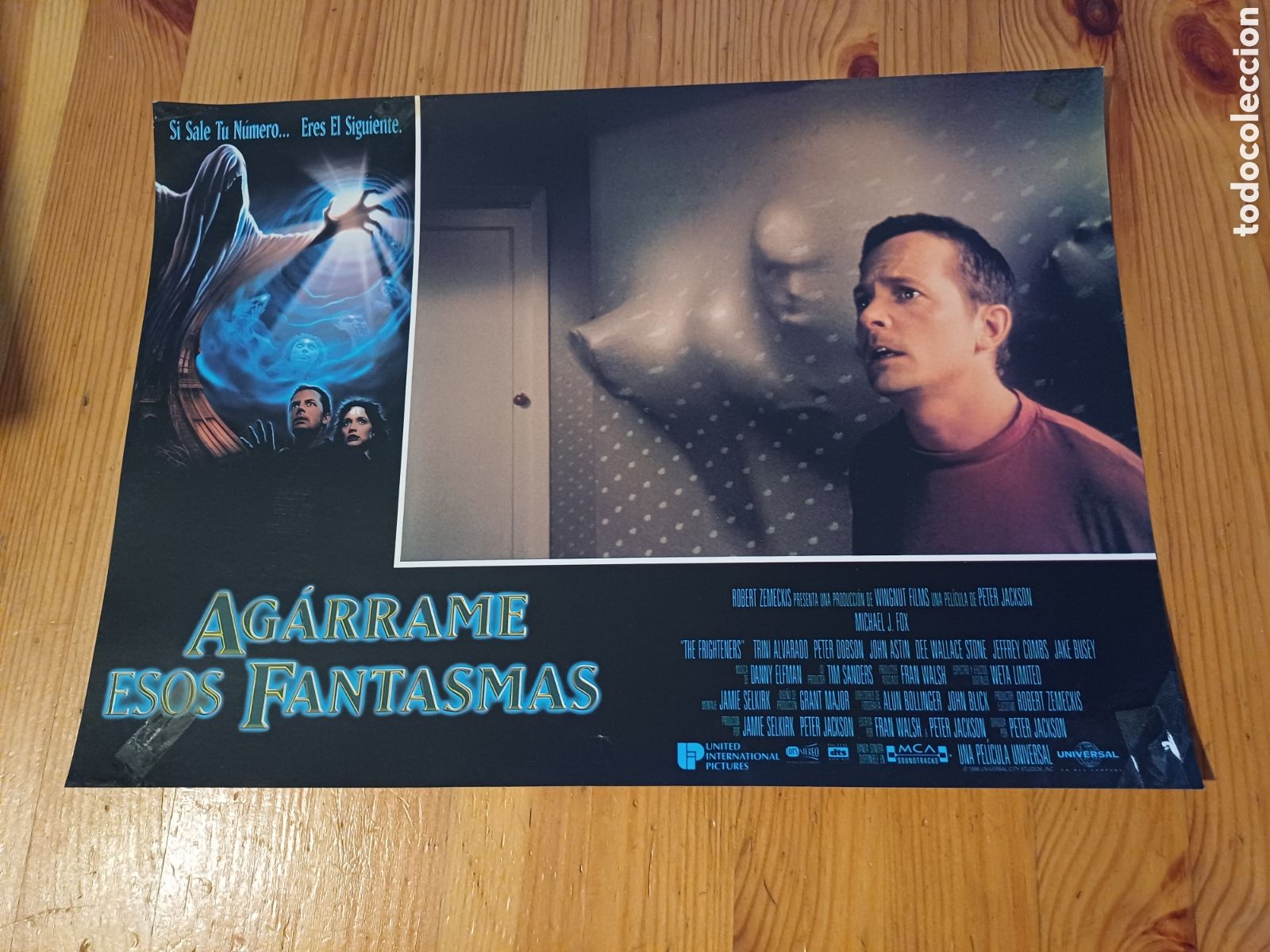 Cine: Fotocromo pelicula cine Agarrame esos fantasmas Zemeckis Peter Jackson Michael J Fox