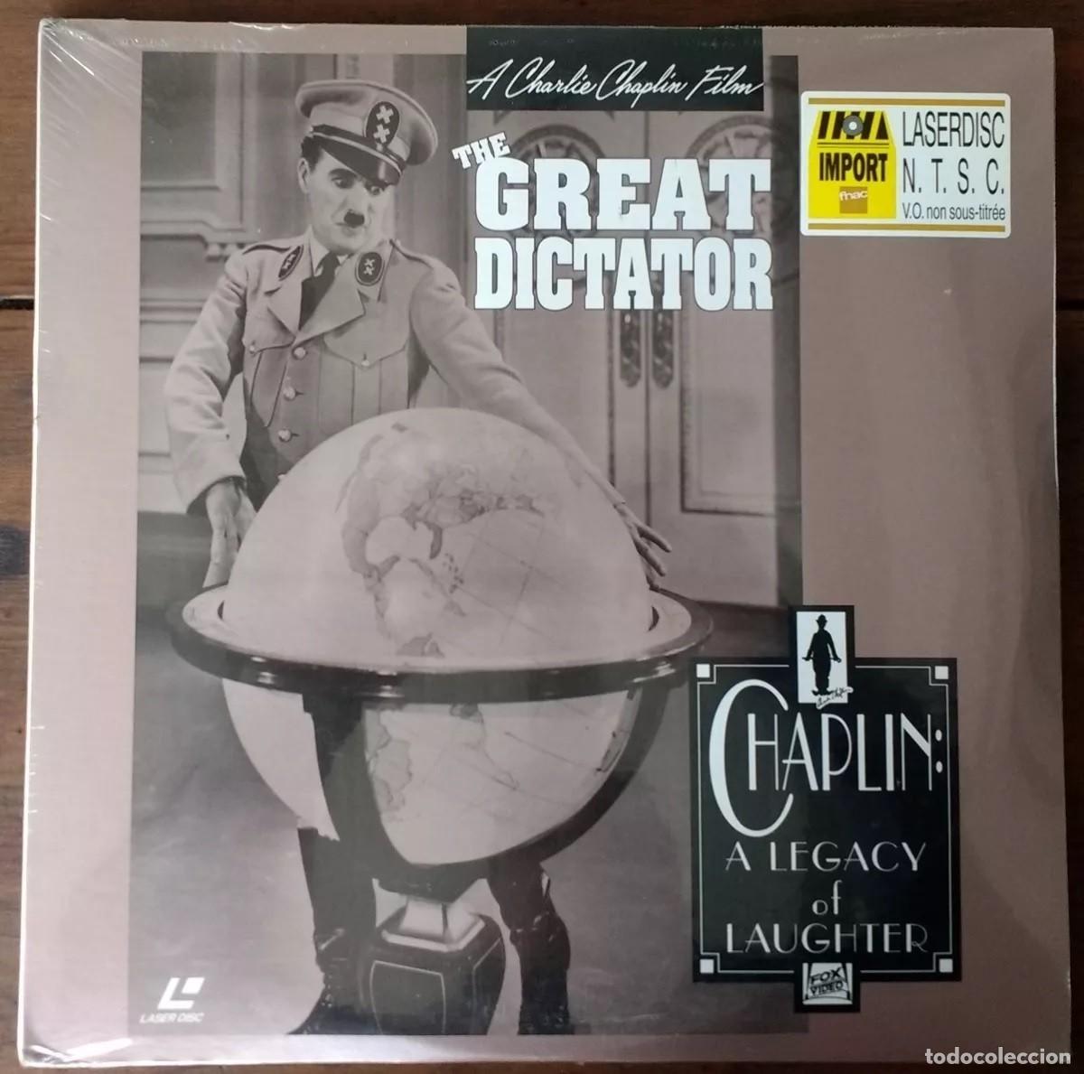 Cine: The Great Dictator A Charlie Chaplin Film 1940 Laserdisc NTSC Laser Disc USA Nuevo Precintado Doble