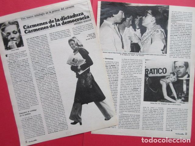 Cine: ARTICULO 1977 REF: TRI_02_ARTICULO -LEER INT.-2 PAG. - CARMEN SEVILLA BARBARA REY CARMEN ROMERO