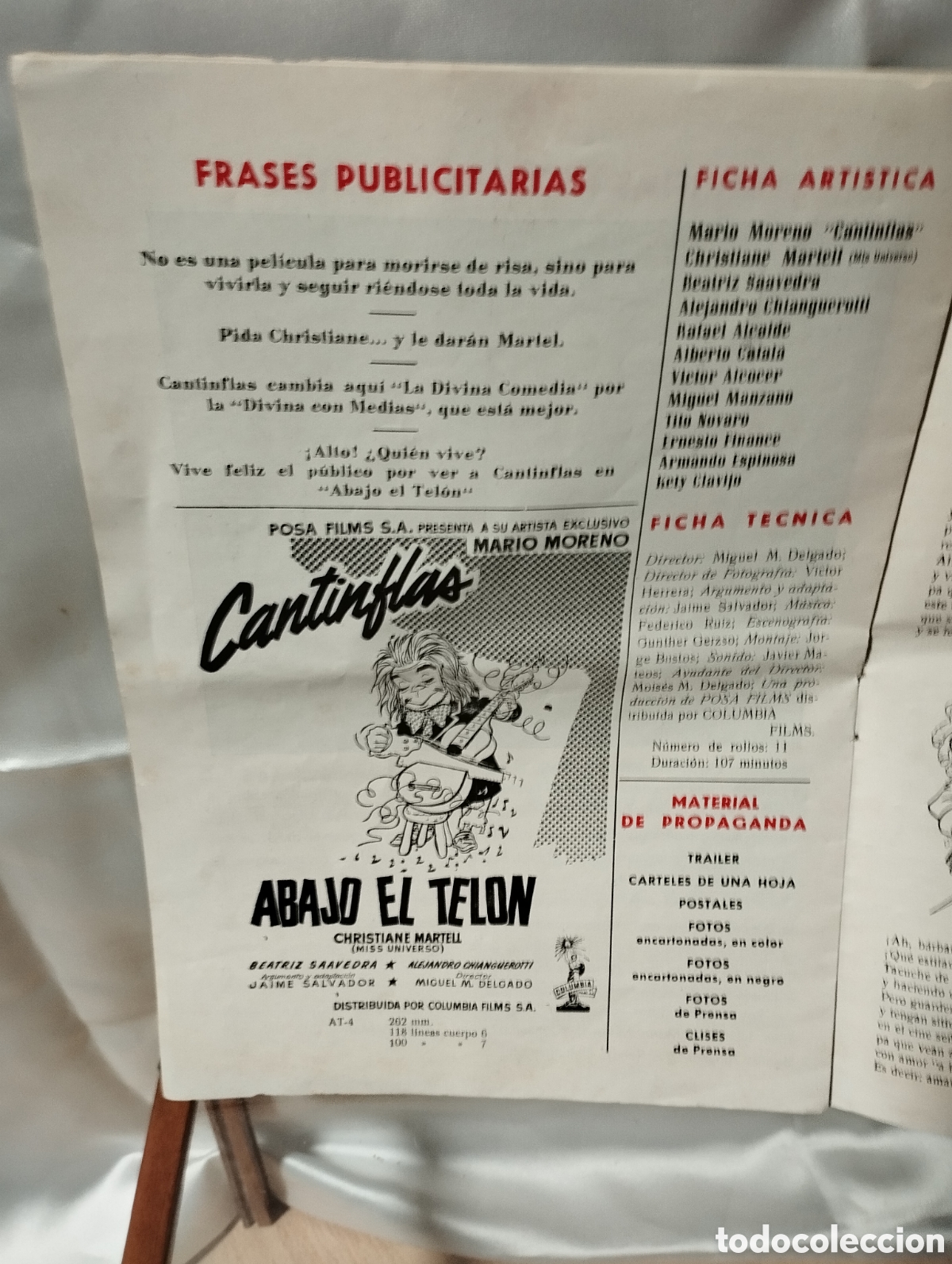 Cine: CINE CANTINFLAS LIBRETO DATOS DEL ACTOR - Foto 3