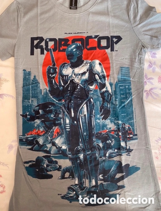 Cine: Camiseta robocop nueva sin uso talla s mujer efecto vintage