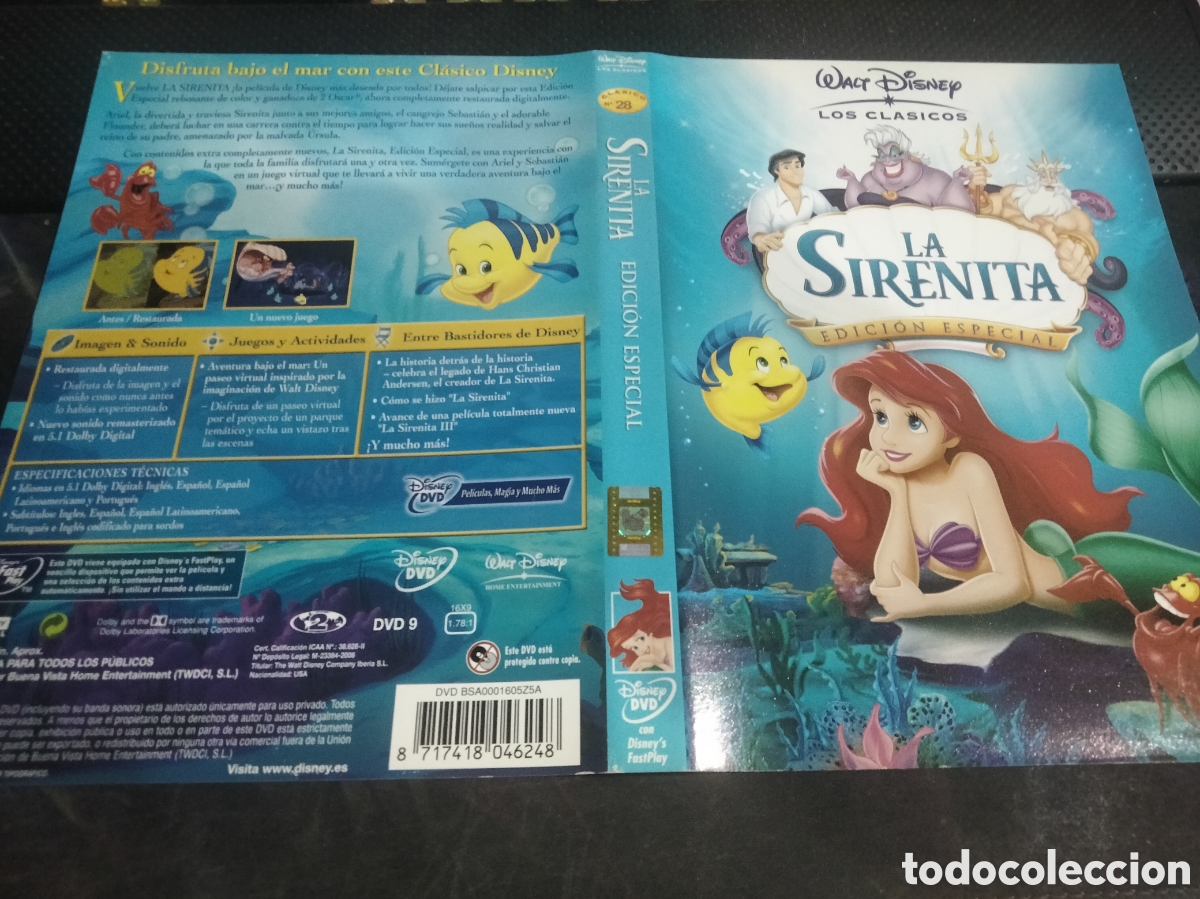 Cinema: Car&aacute;tula la sirenita dvd