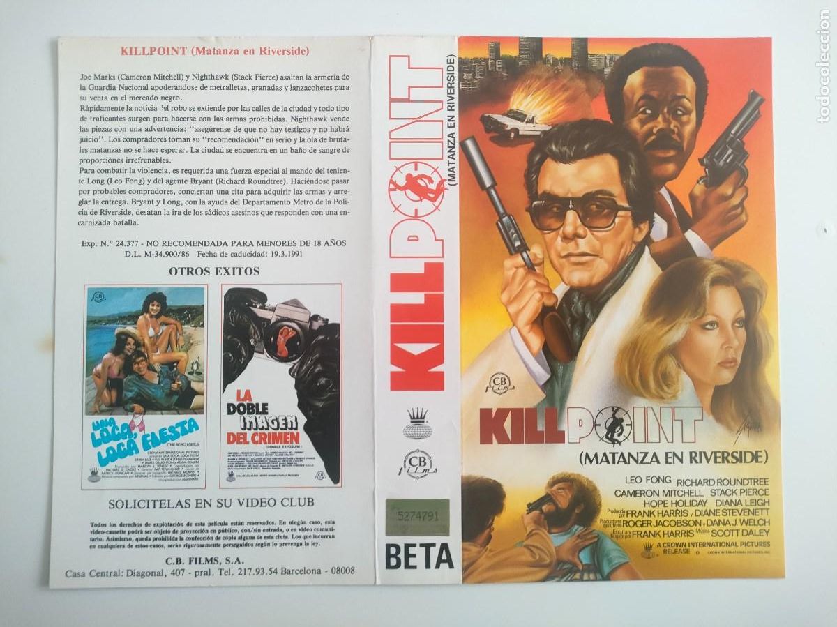 Cine: CARATULA - KILL POINT MATANZA EN RIVERSIDE BETA CB - Foto 1