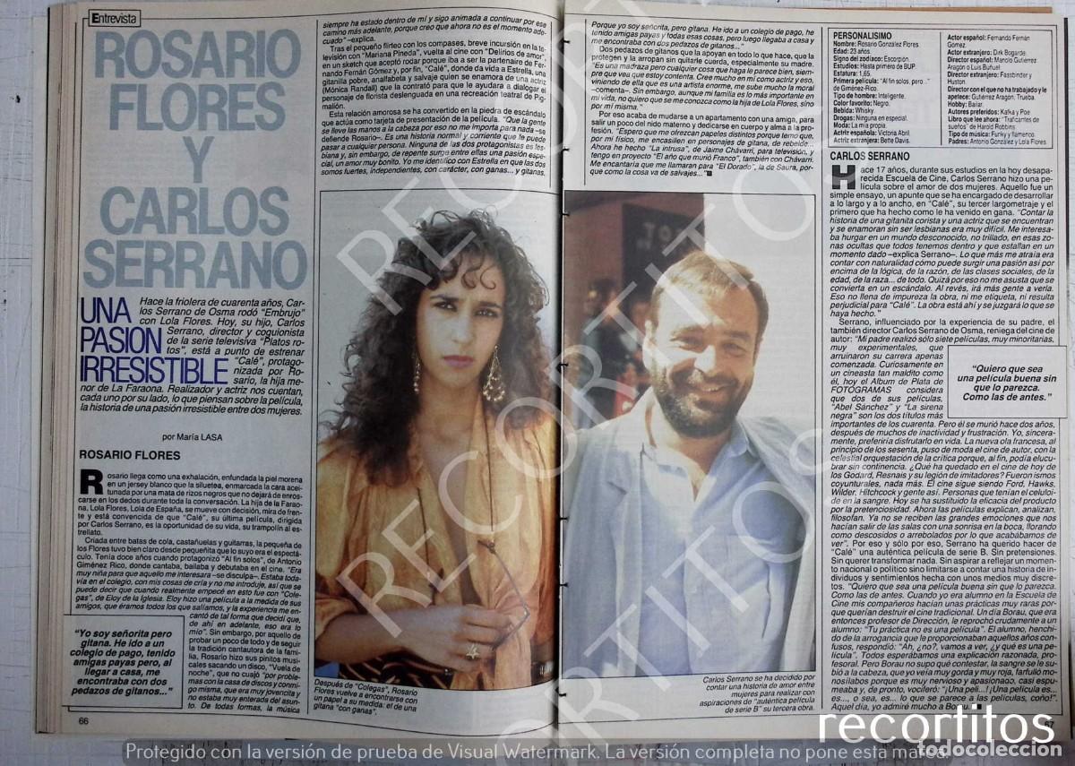 Cin&eacute;ma: ROSARIO FLORES CARLOS SERRANO