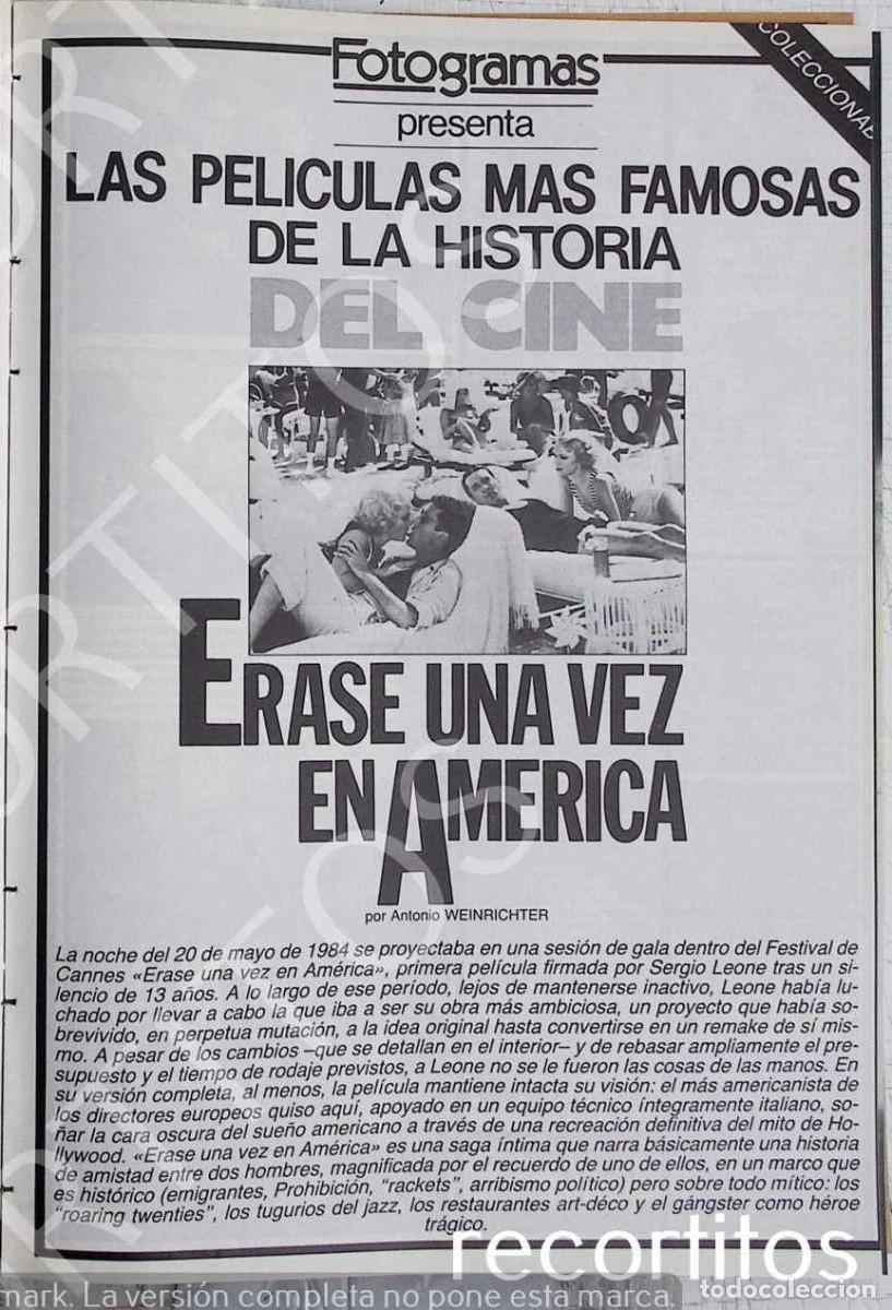 Cine: ERASE UNA VEZ AMERICA ROBERT DE NIRO JAMES WOODS JOE PESCI JENNIFER CONELLY JAMES HAYDEN AMY RIDER