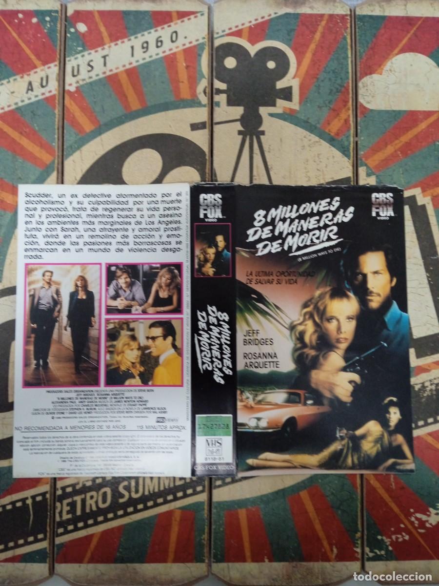 Cine: Car&aacute;tula VHS 8 Millones de maneras de morir
