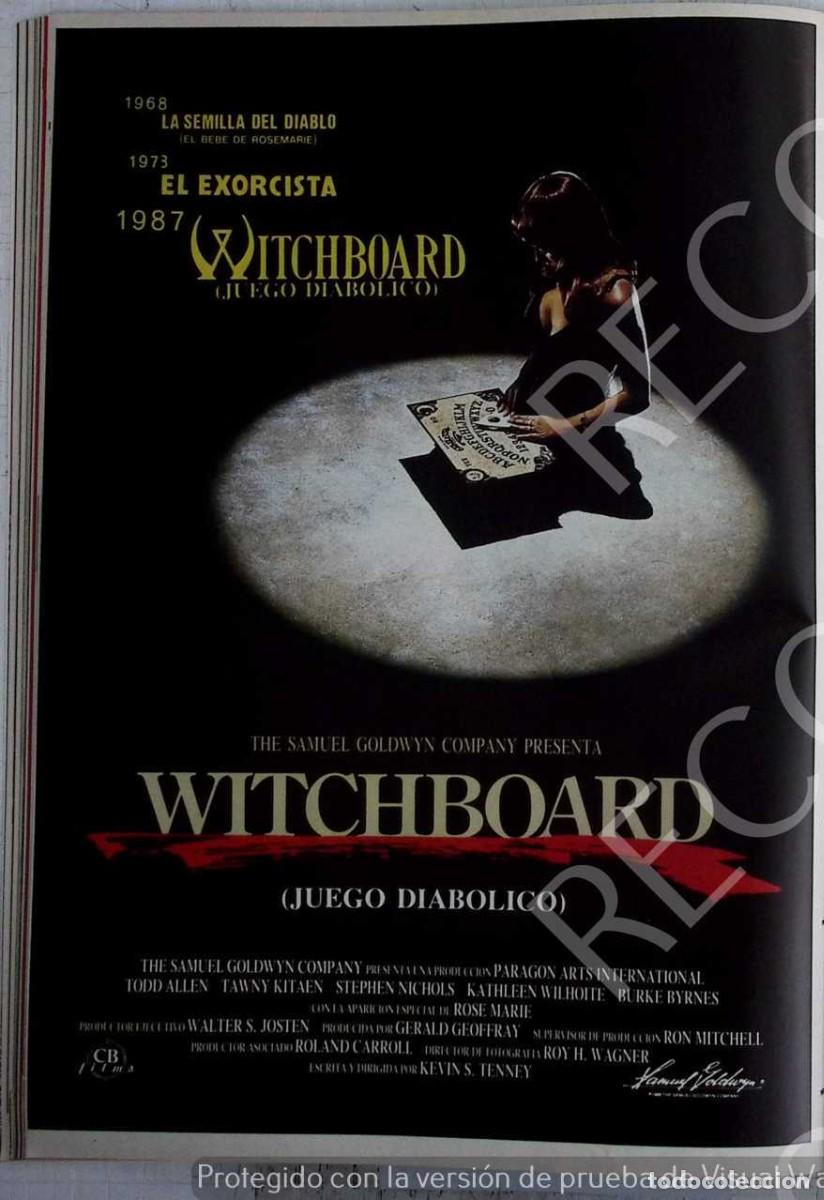 Cin&eacute;ma: WITCHBOARD LA GUIJA JUEGO DIABOLICO