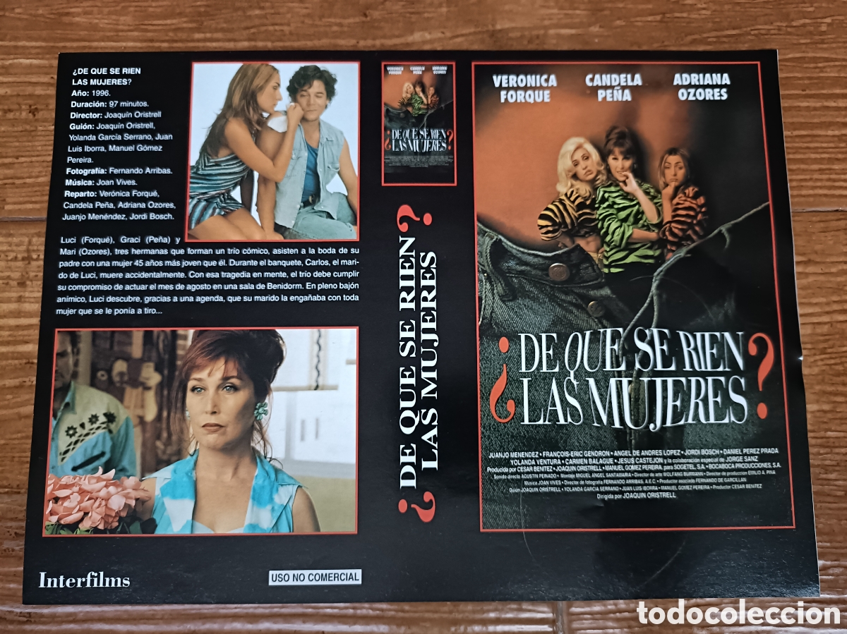 Cinema: Car&aacute;tula Interfilms VHS &iquest;De que se r&iacute;en las mujeres?/Tes y su Guardaespaldas 2X1