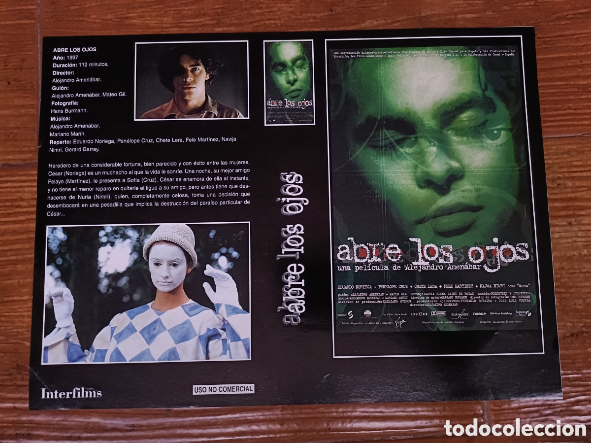 Cinema: Car&aacute;tula Interfilms VHS Aprende Como Puedas/Abre Los Ojos 2X1