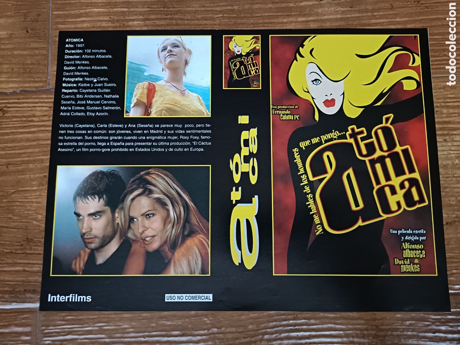 Cinema: Car&aacute;tula Interfilms VHS At&oacute;mica/Speed 2 2X1