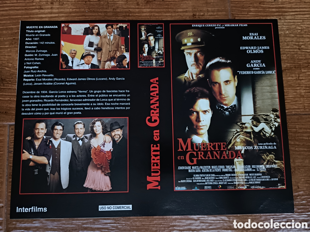 Cine: Car&aacute;tula Interfilms VHS Muerte en Granada/Perdona Bonita pero Lucas me quer&iacute;a a m&iacute; 2X1