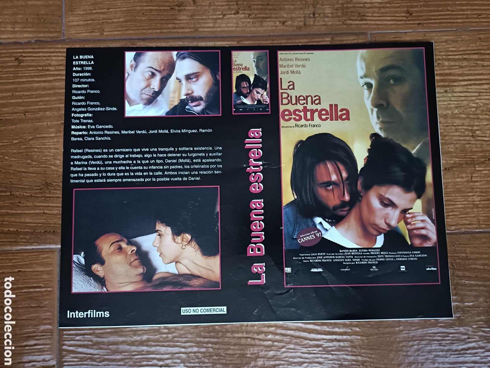 Cine: Car&aacute;tula Interfilms VHS La Buena Estrella/Causa Justa 2x1