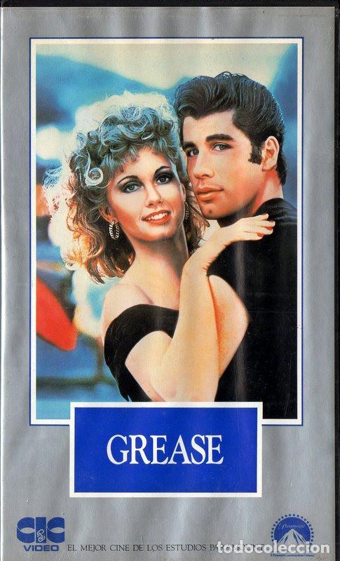 Cinema: Caja y car&aacute;tula originales Grease VHS (NO CINTA)