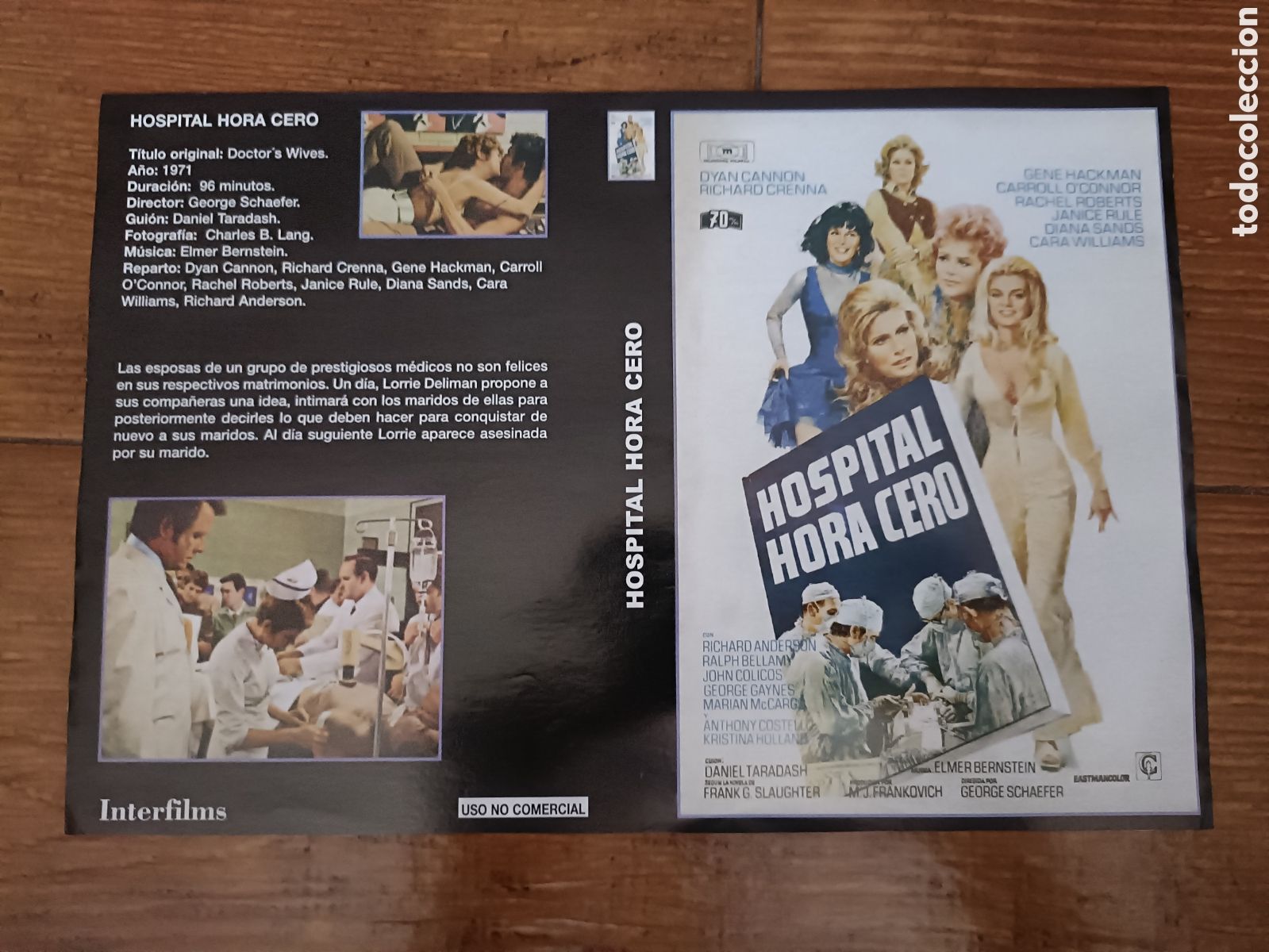 Cine: Car&aacute;tula Interfilms VHS Hospital Hora Cero/Hombres de Acero 2x1