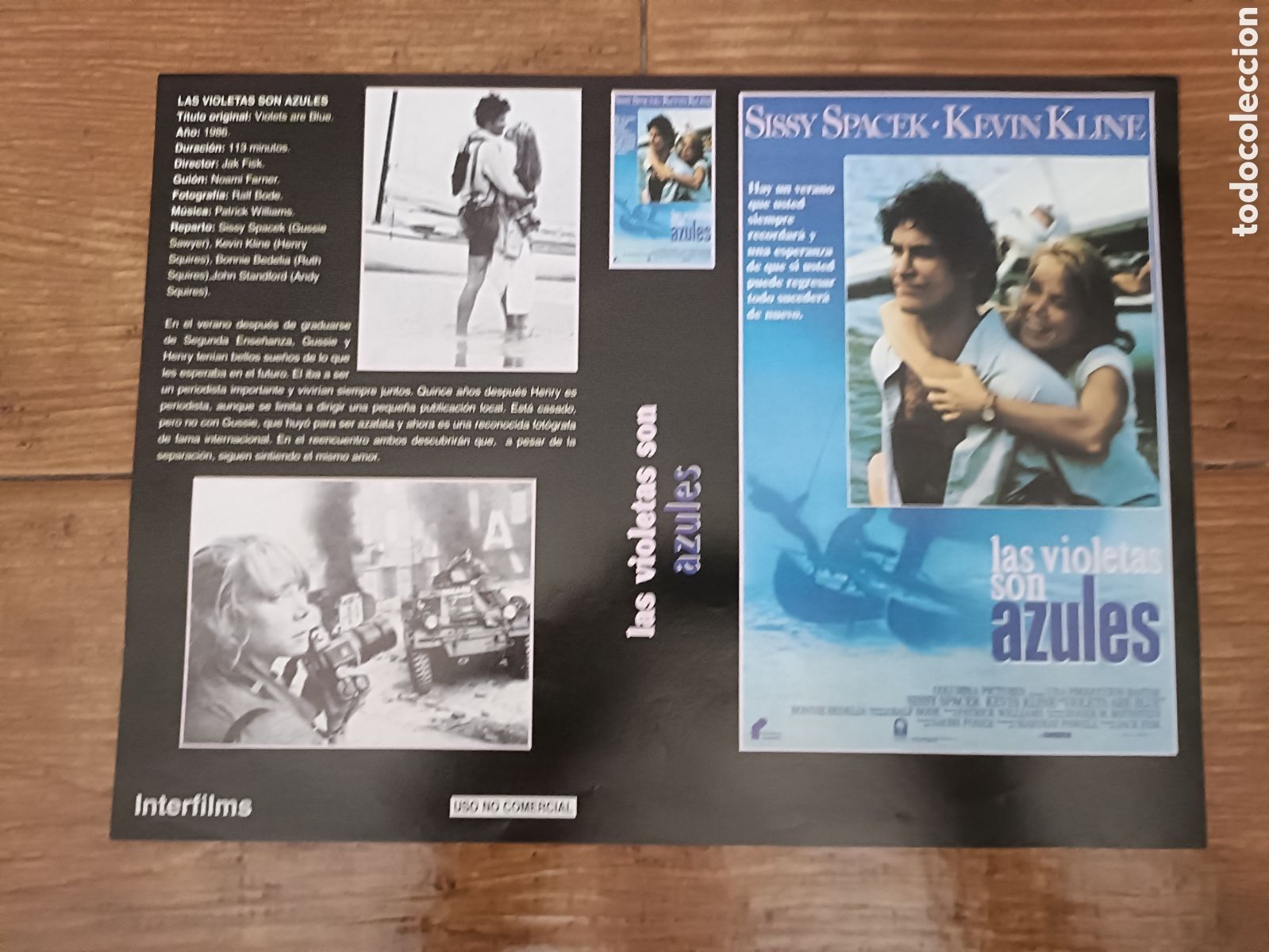 Cine: Car&aacute;tula Interfilms VHS Las Violetas son Azules/El Cortador de C&eacute;sped 2 2x1