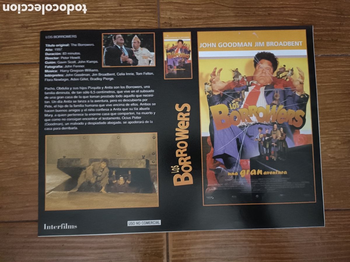 Cine: Car&aacute;tula Interfilms VHS Los Brorrowers/Escuadr&oacute;n 633 2x1