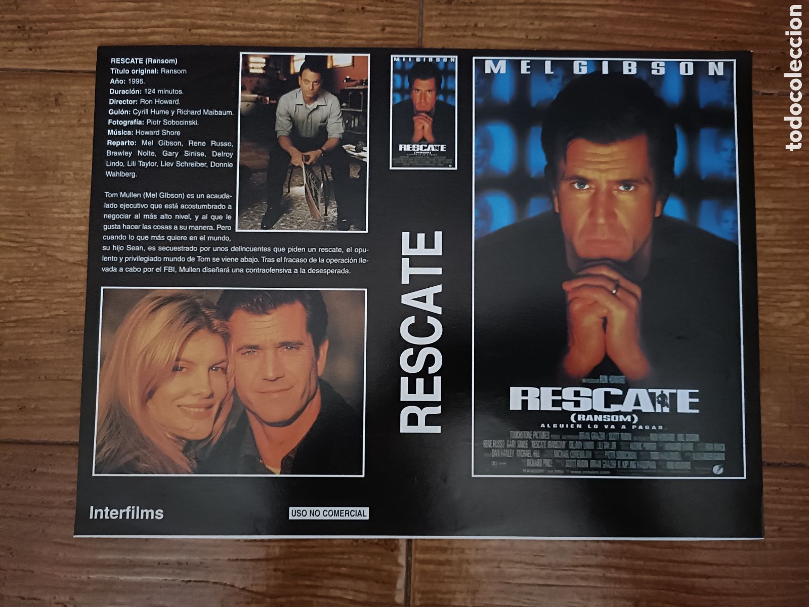 Cine: Car&aacute;tula Interfilms VHS Rescate/Armas de Mujer 2x1
