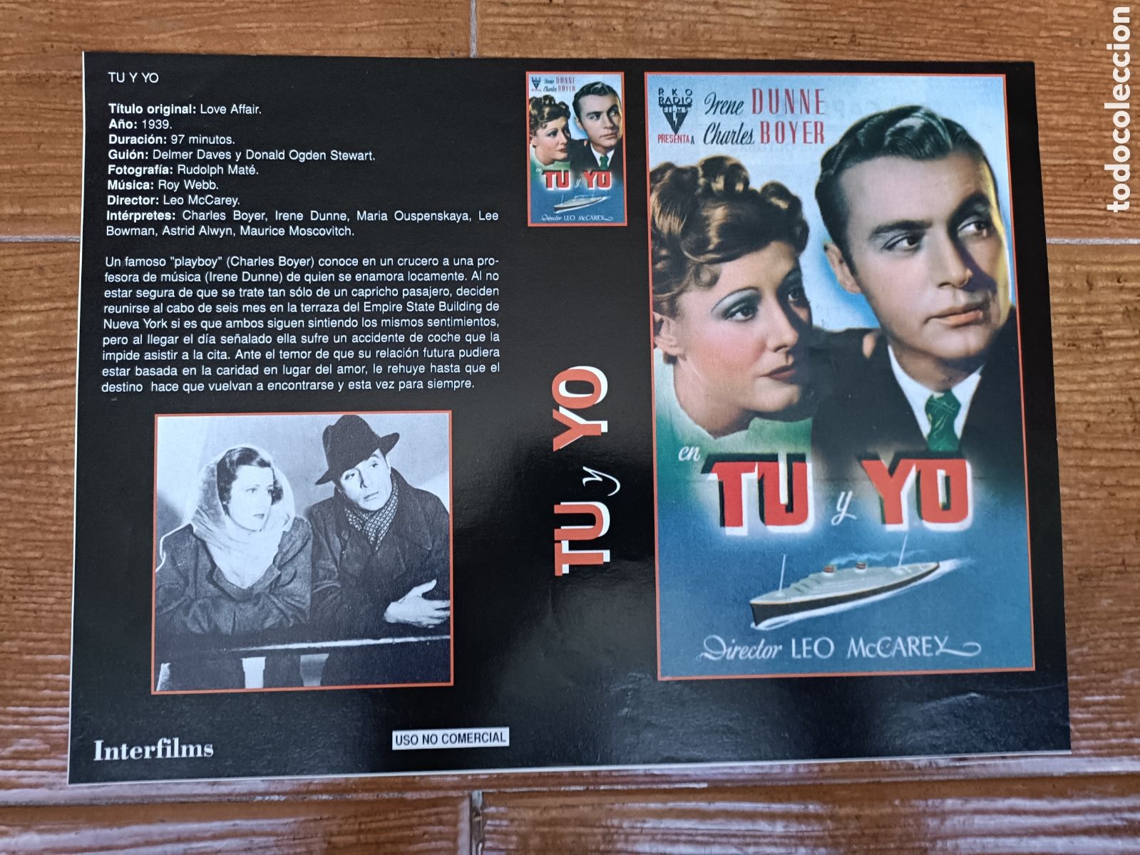 Cine: Car&aacute;tula Interfilms VHS T&uacute; y Yo/Las Tribulaciones de un chino en china 2x1