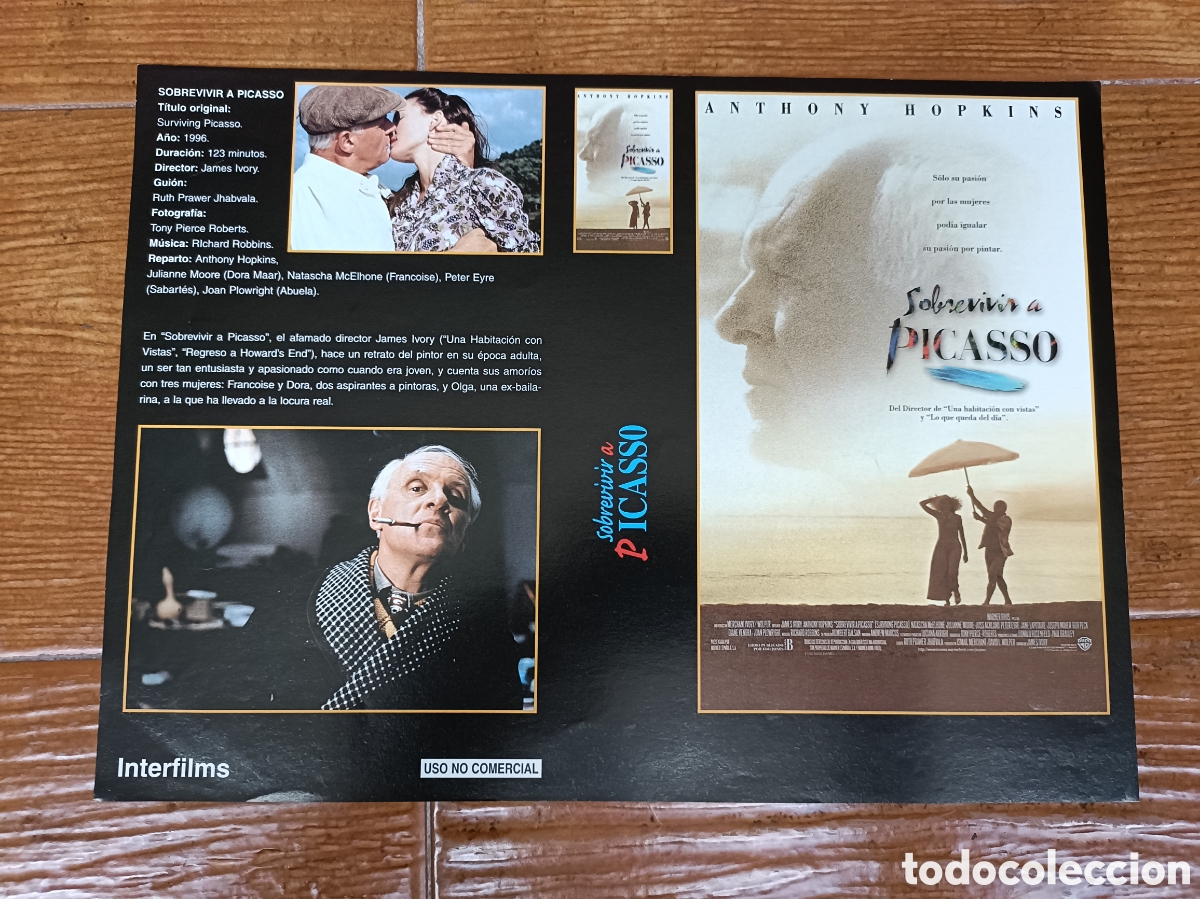 Cine: Car&aacute;tula Interfilms VHS Sobrevivir a Picasso/Feliz Cumplea&ntilde;os amor m&iacute;o 2x1