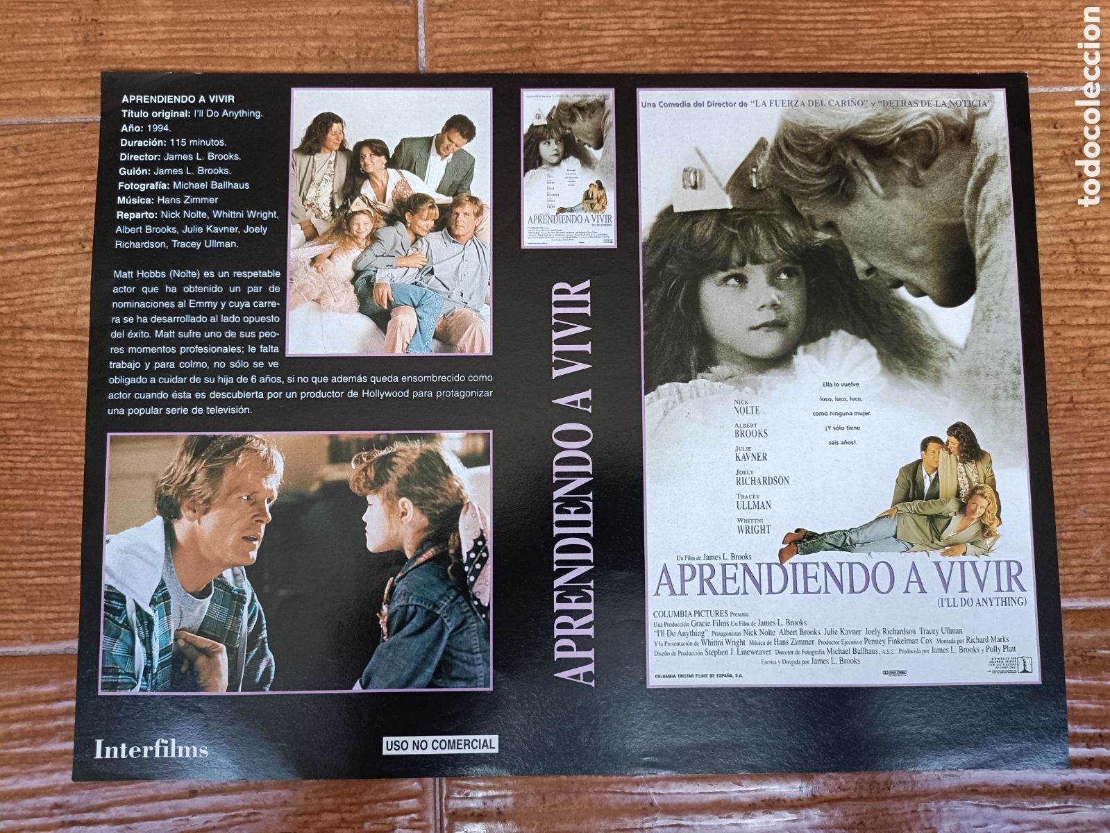 Cine: Car&aacute;tula Interfilms VHS Aprendiendo a ViVir/Un Lugar llamado Para&iacute;so 2x1