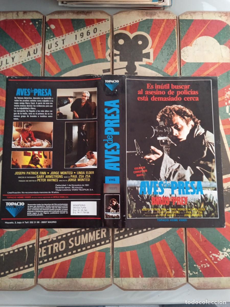 Cinema: Car&aacute;tula VHS Aves de presa
