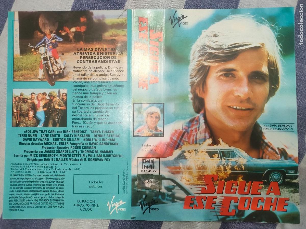 Cine: CARATULA - BETA SIGUE A ESE COCHE DIRK BENEDICT - Foto 1