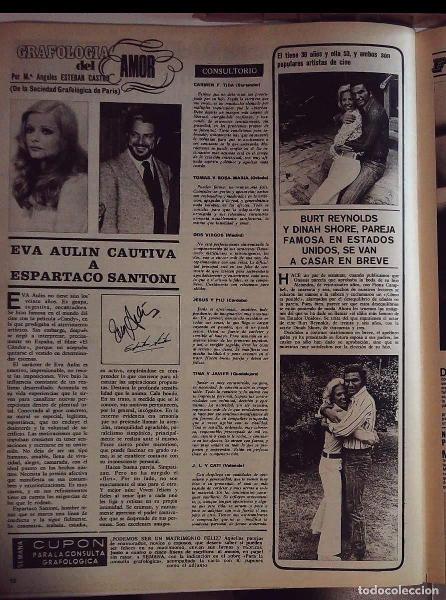 Cin&eacute;ma: EWA AULIN ESPARTACO SANTONI BURT REYNOLDS DINAH SHORE