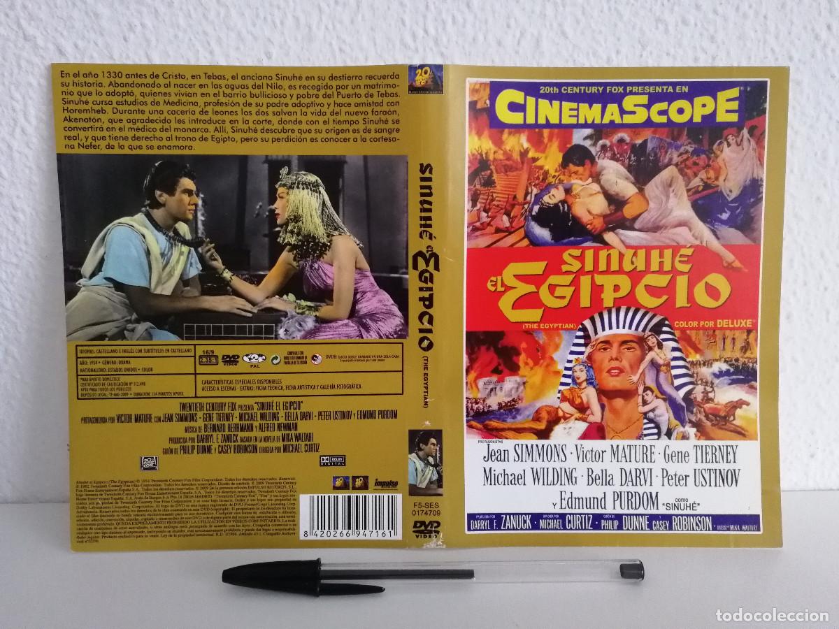 Cine: CARATULA ORIGINAL -A4- SINUE EL EGIPCIO - JEAN SIMMONS - AVENTURAS
