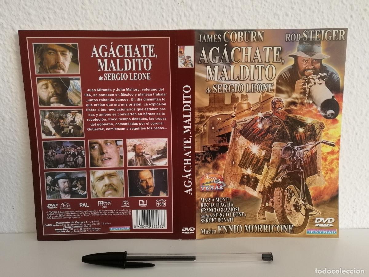 Cinema: CARATULA ORIGINAL -A4- AGACHATE MALDITO- CINE BELICO - SERGIO LEONE