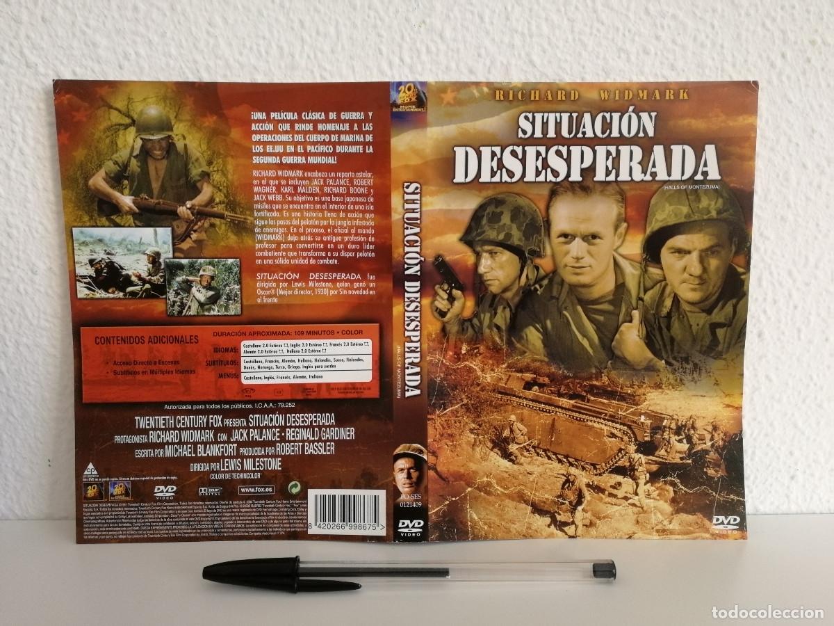 Cinema: CARATULA ORIGINAL -A4- SITUACION DESESPERADA - CINE BELICO - RICHARD WIDMARK