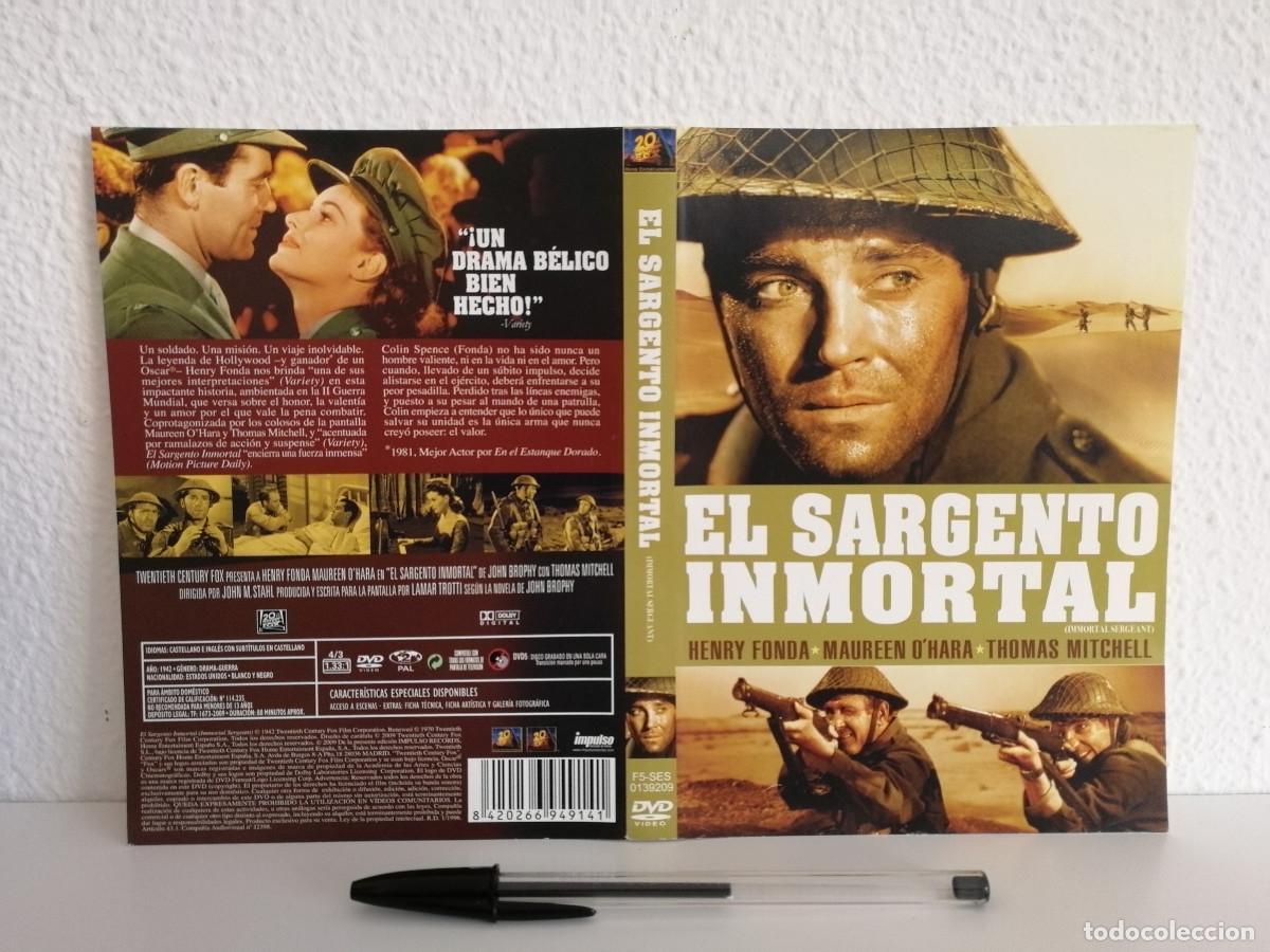 Cine: CARATULA ORIGINAL -A4- EL SARGENTO INMORTAL - CINE BELICO - HENRY FONDA