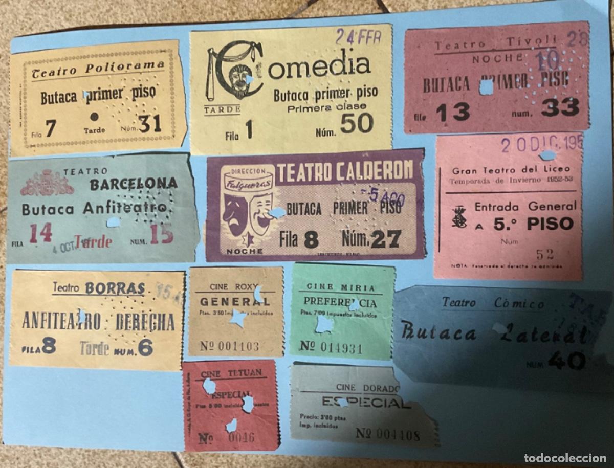 Cinema: LOTE 12 ENTRADAS TEATROS Y CINES. BARCELONA A&Ntilde;OS 60 - 70