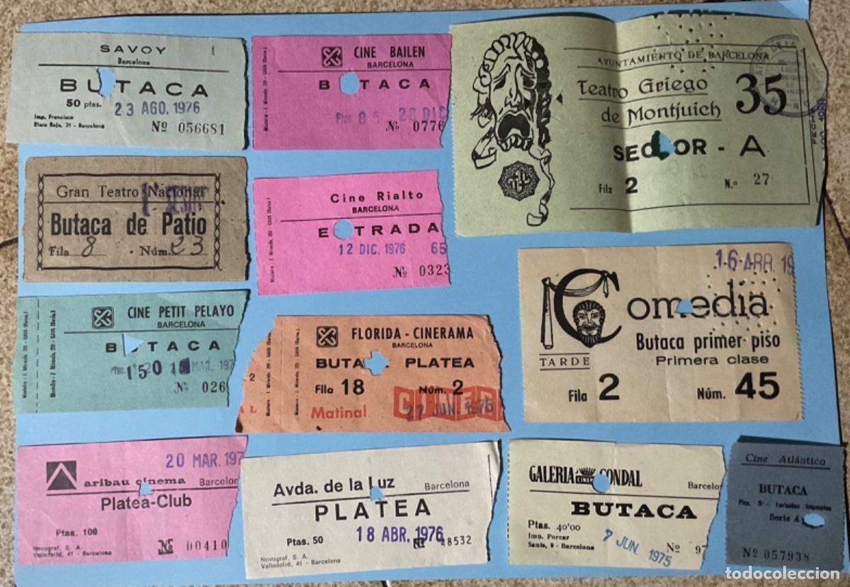 Cinema: LOTE 12 ENTRADAS TEATROS Y CINES. BARCELONA A&Ntilde;OS 60 - 70