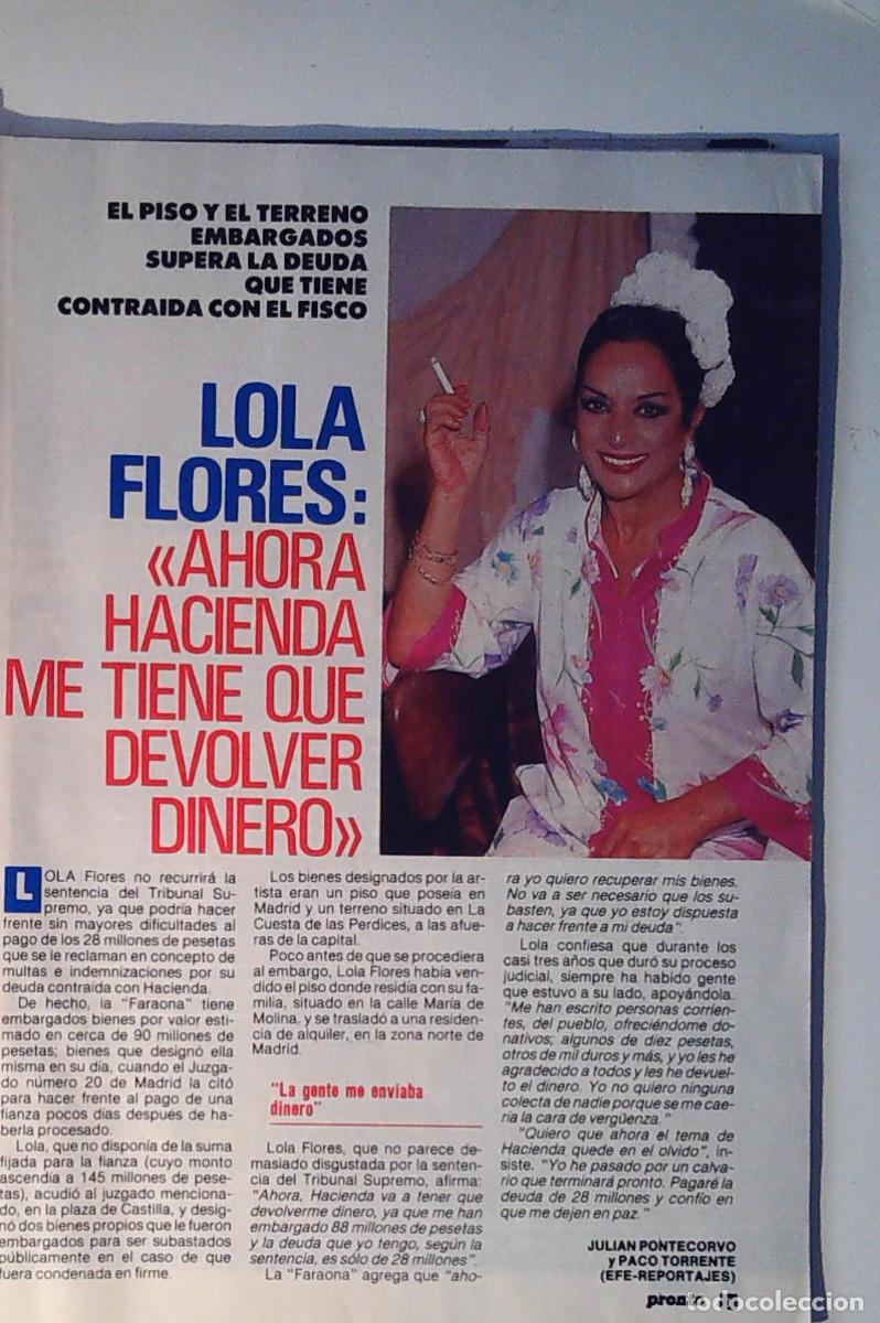 Cine: RECORTE 1991 LOLA FLORES